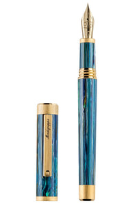 Zero Zodiac Cancer Fountain Pen, Yellow Gold IP Steel, Medium, 14k Gold Nib