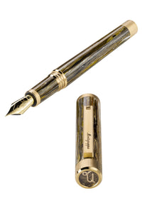 Zero Zodiac Capricorn Fountain Pen, Yellow Gold IP Steel, Medium, 14k Gold Nib