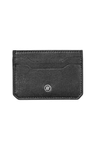 Small Credit Card Holder, 2+2 CC, Black Saffiano