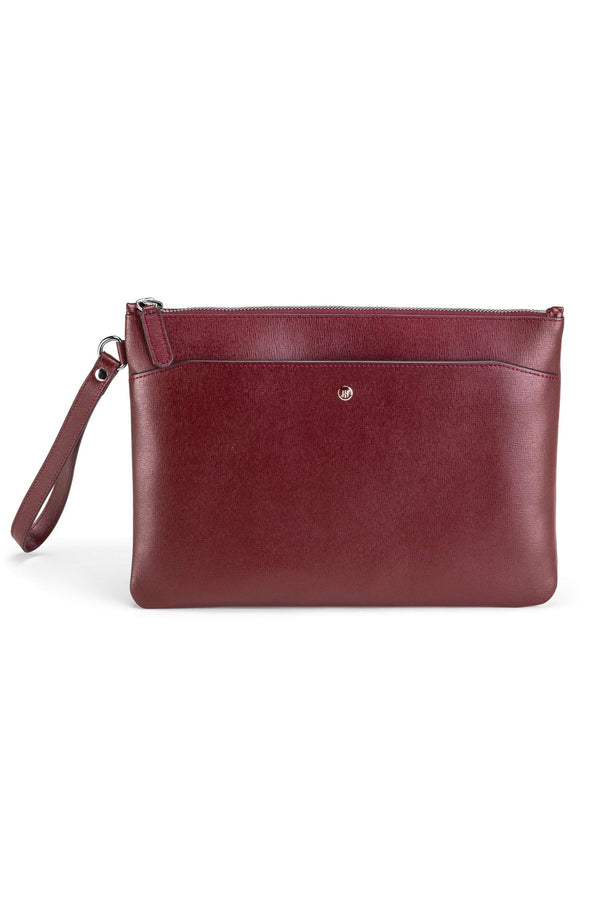 Pochette Ipad, Bordeaux Saffiano