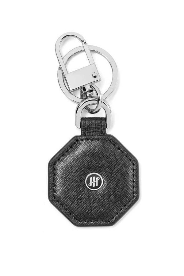 Otto Keyring, Black Saffiano