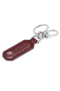 Rectangular Keyring, Bordeaux Saffiano