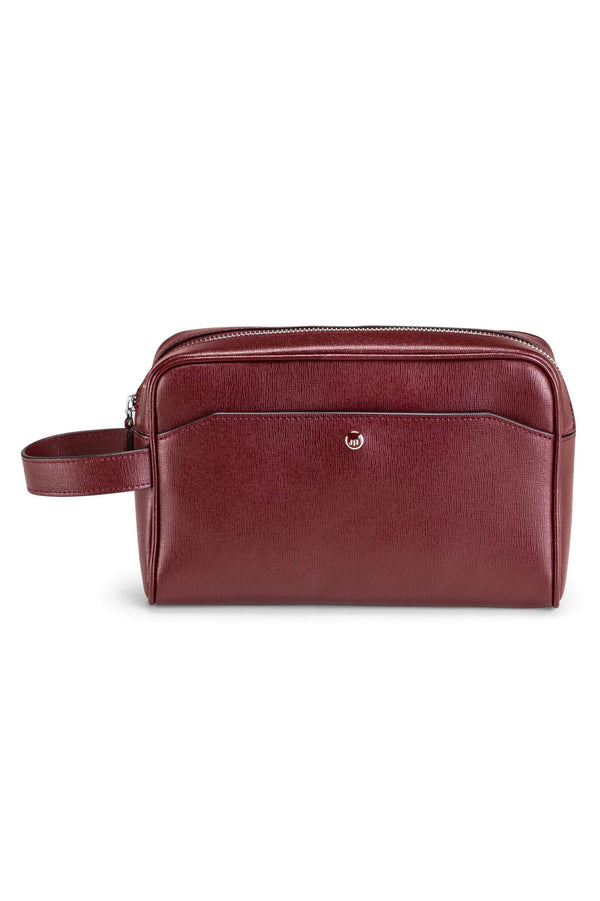 Pochette, Bordeaux Saffiano