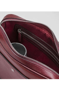 Travel Pouch, Bordeaux Saffiano