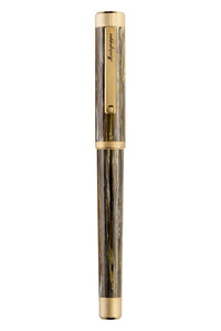 Zero Zodiac Capricorn Fountain Pen, Yellow Gold IP Steel, Medium, 14k Gold Nib