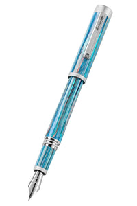 Zero Zodiac Taurus Fountain Pen, Palladium IP Steel, Medium, 14k Gold Nib